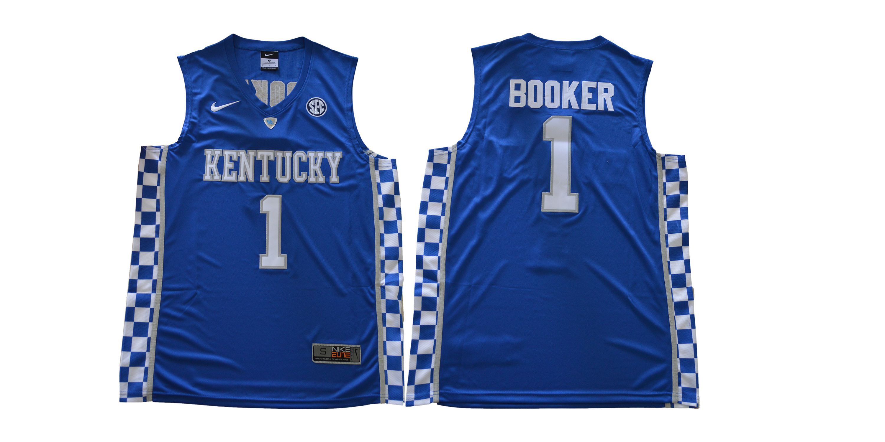Men Kentucky Wildcats #1 Booker Blue NBA NCAA Jerseys->->NCAA Jersey
